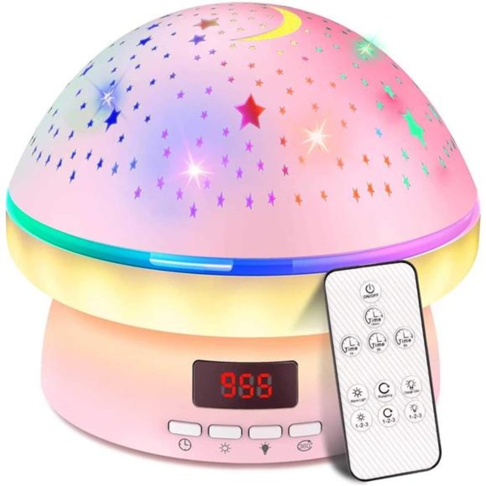 Toys for 3-8 Year Old Girls Boys, Timer Rotation Star Night Light Projector Kids